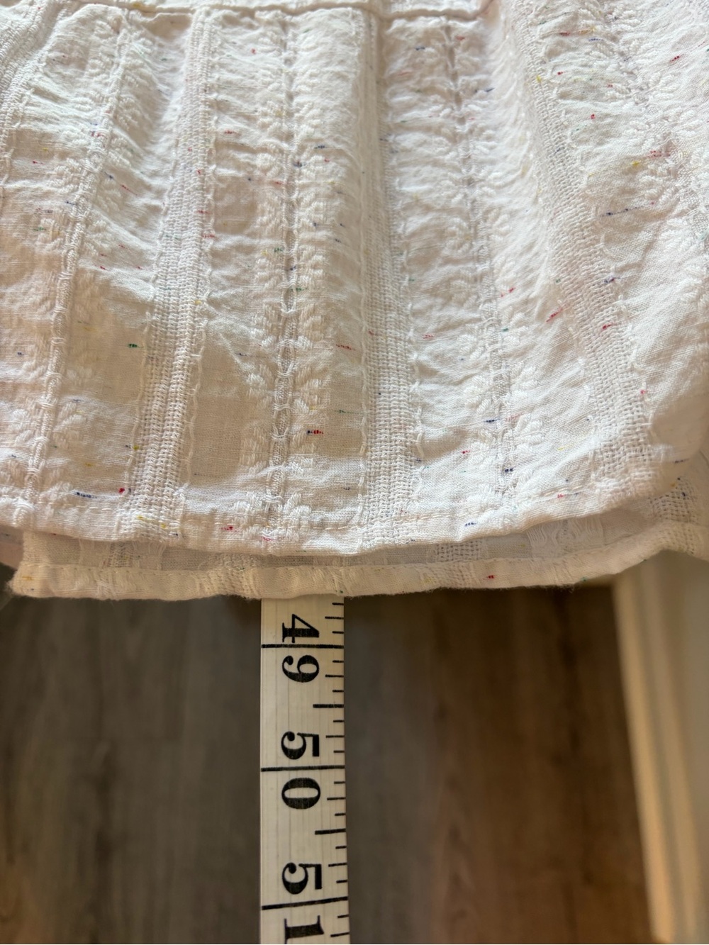 Betsey Johnson Milkmaid Cottage Confetti White Tiered Cotton Maxi Dress Medium - Picture 15 of 17